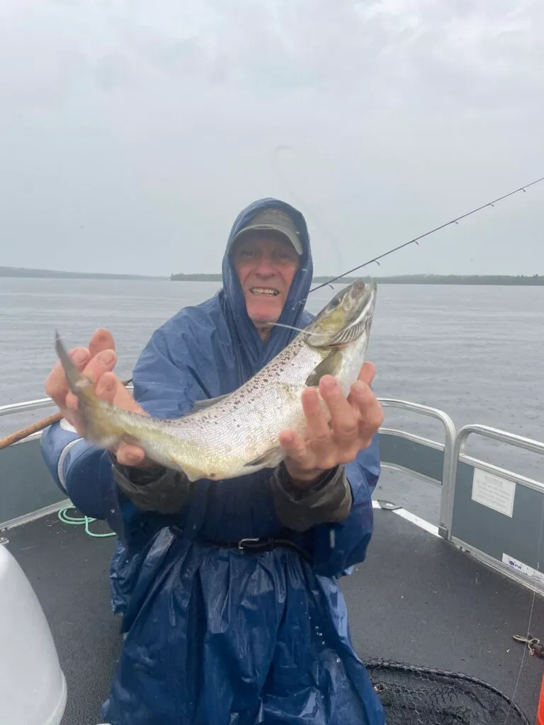 Salmon caught on a China Lake fishing charter